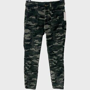 Anthropologie Pilcro Corduroy High-Rise Skinny Ankle Pants Camo Women's 27 New